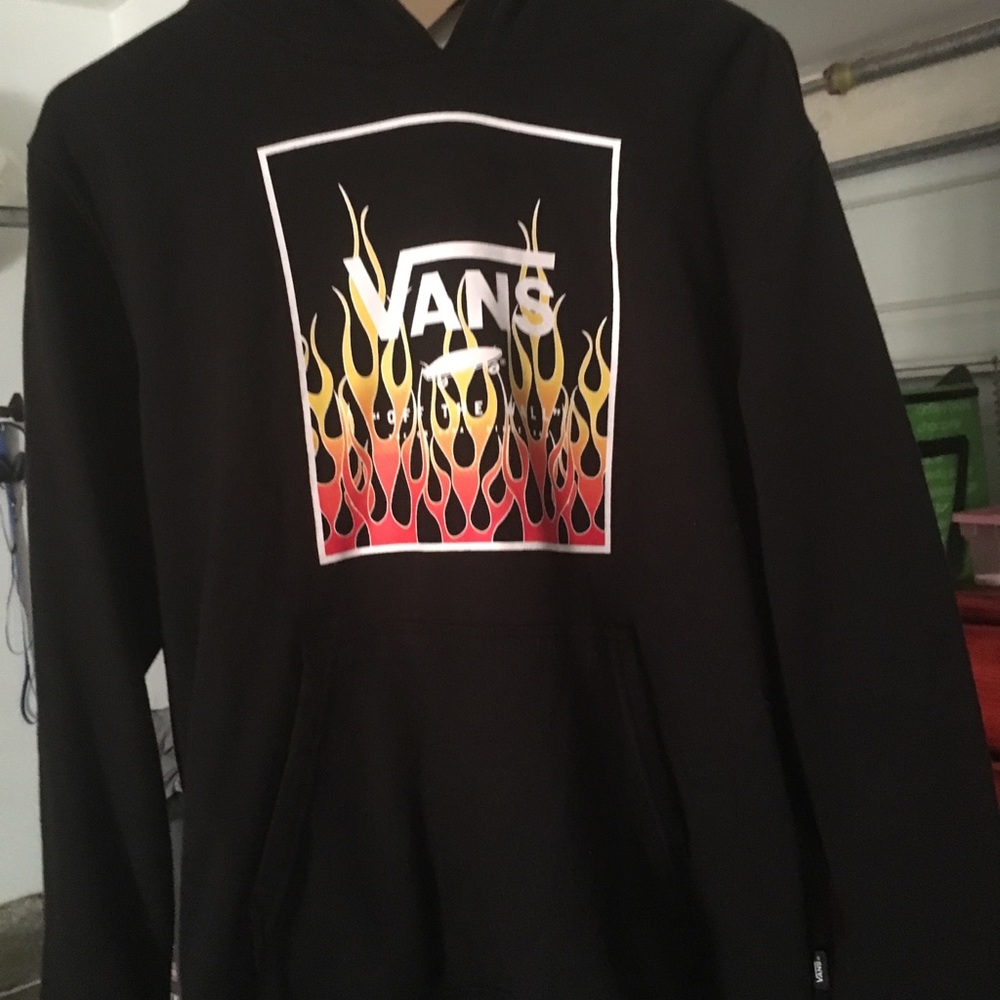 Vans Hoodie Checkerboard Sleeves (Cotton material)